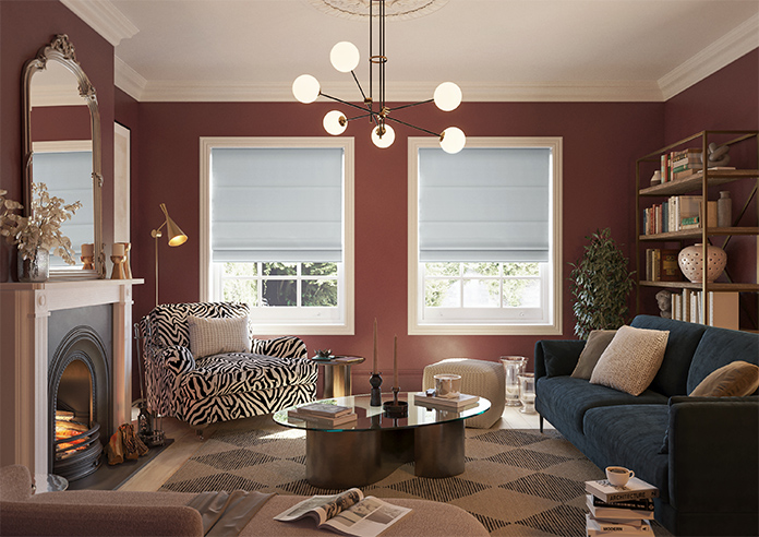 Kyoto Faux Silk, Silver - Roman Blind - Image 8